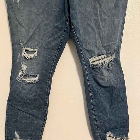 NWT Good American Good Waist Chewed Hem Distressed Jeans Plus Size 24 - Picture 5 of 10